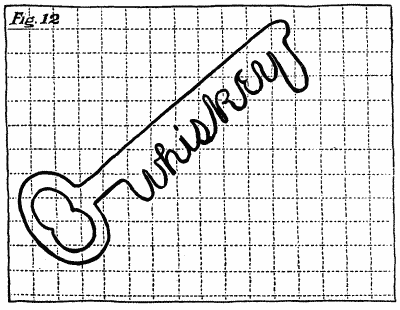 Figure 12: Outline of a key, with the word now 'Whiskey'.