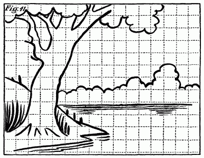 Figure 41: Landscape with a tree and a lake.