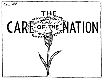 Figure 57: The carnation now reads 'Care of the nation'.