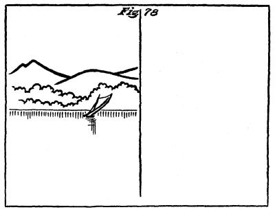 Figure 78: A landscape drawn on one half of the paper.