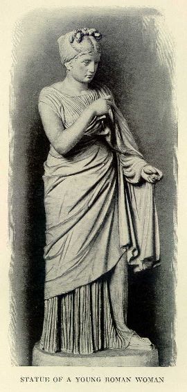 Statue of a young Roman woman.