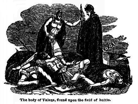 The body of Valens, found upon the field of battle.