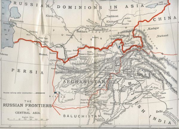 Map of the Russian Frontiers in Central Asia.