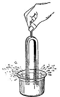 FIG. 164.—Sprays of water show that the fork is in
motion.