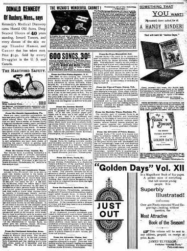 image of back page showing all four columns