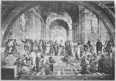 Plate 14.—Raphael. "The School of Athens."
In the Vatican.
