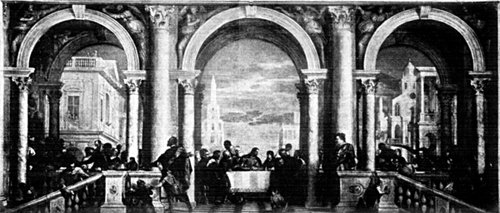 THE FEAST IN THE HOUSE OF LEVI FROM THE PAINTING BY
VERONESE
In the Accademia