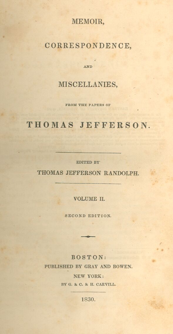 Titlepage of Volume Two (of Four) 