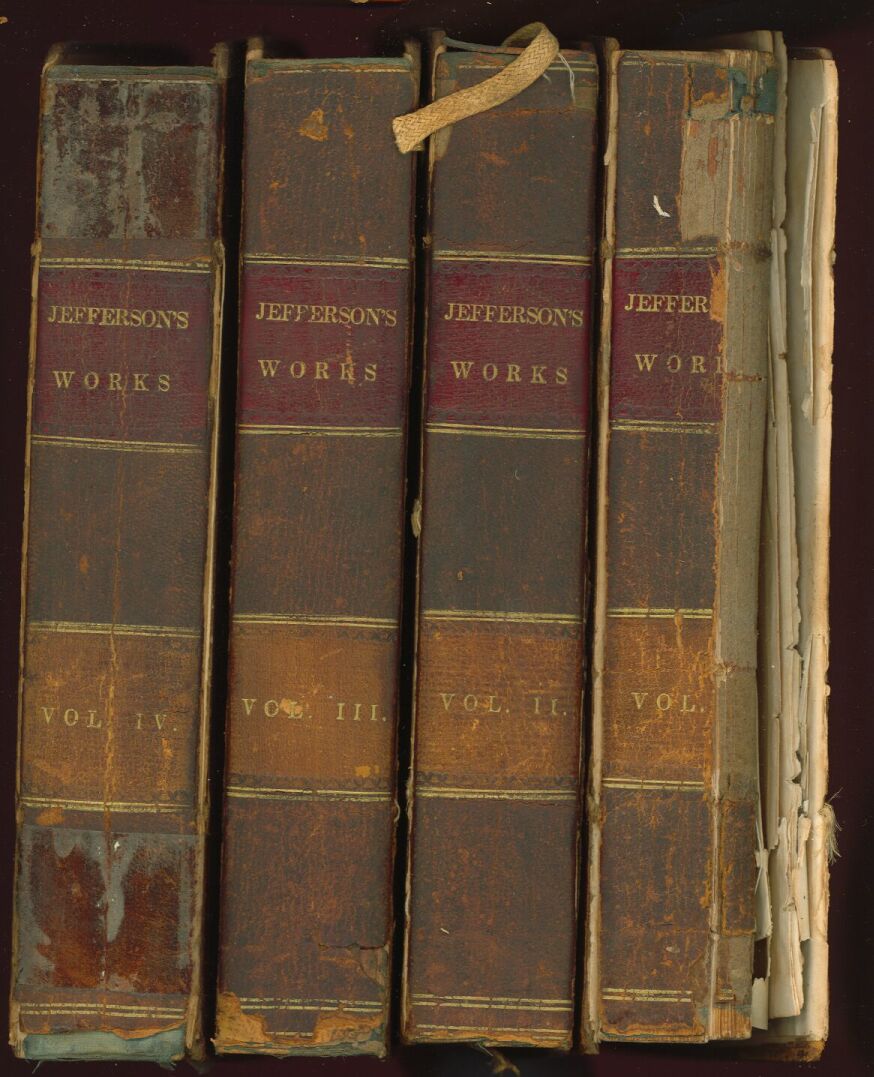 Book Spines, 1829 Set of Jefferson Papers 