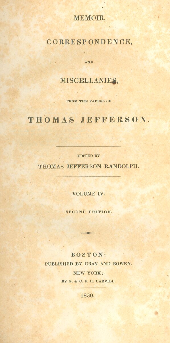 Titlepage of Volume Three (of Four) 