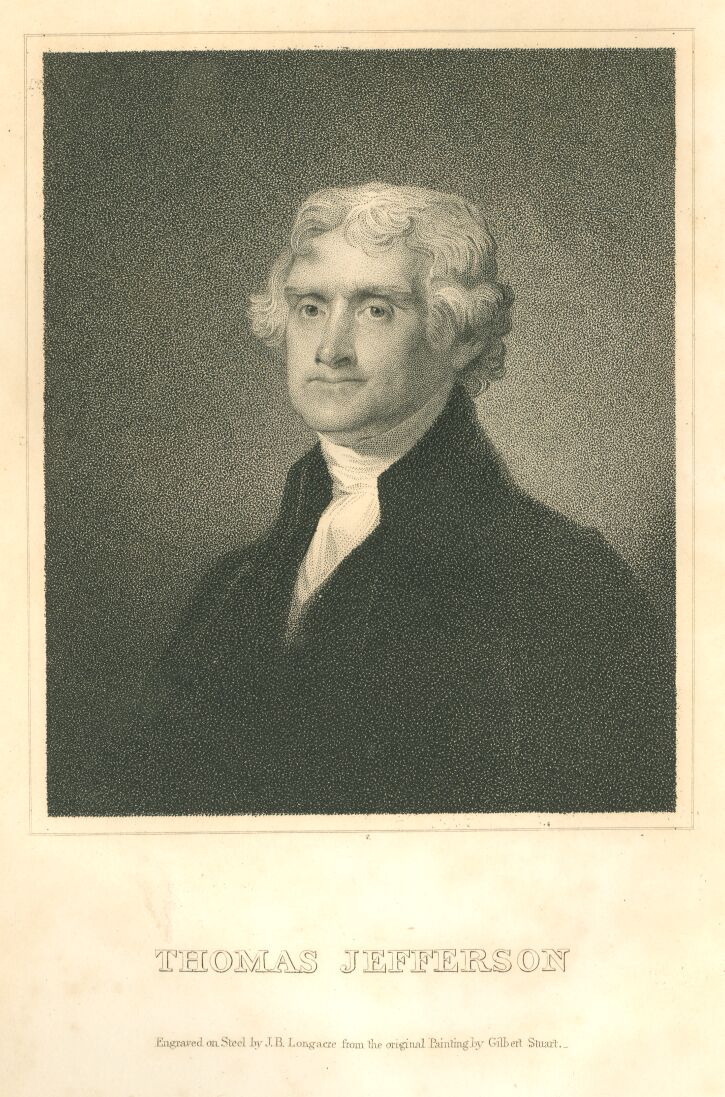 Steel Engraving by Longacre from Painting of G. Stuart 