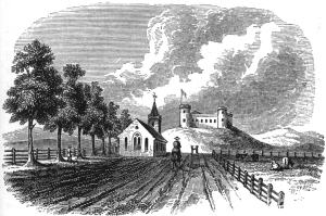 Old Dutch Fort and English Church Near Albany