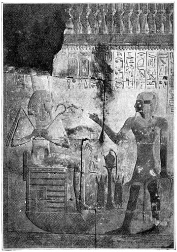 De priesterkoning, Seti I hulde bewijzend.