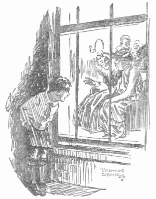 Mr. Lambkin sat, miserable and dejected, and yet with a certain pathetic
resignation.