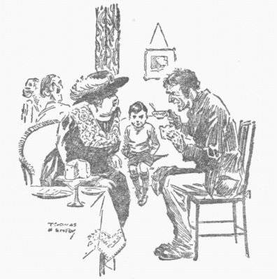 "Are you looking for work, my poor man?" asked Mrs. de
Vere Carter.