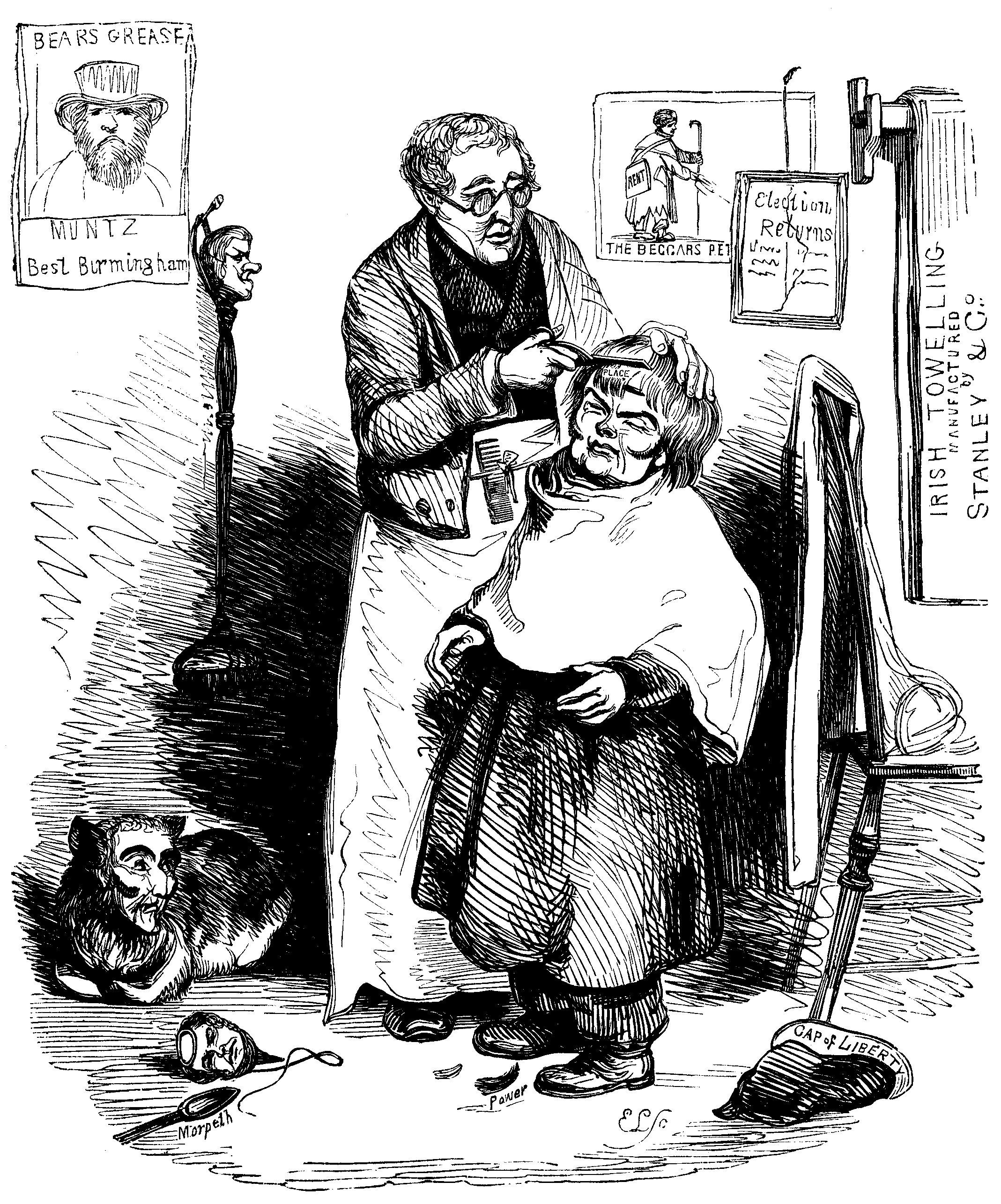 A man gives a smaller man a haircut.