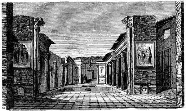 Peristyle of the House of the Quaestor at Pompeii.