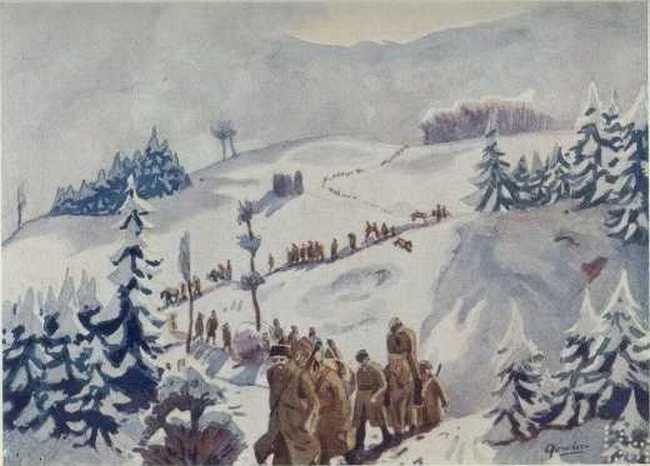 The Ipek Pass in Winter.