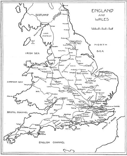 MAP OF ENGLAND AND WALES.