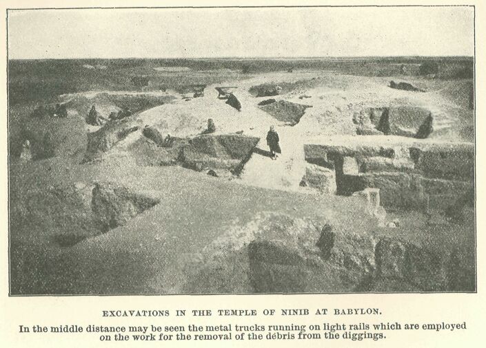 166.jpg Excavations in the Temple Op Ninib at Babylon. 
