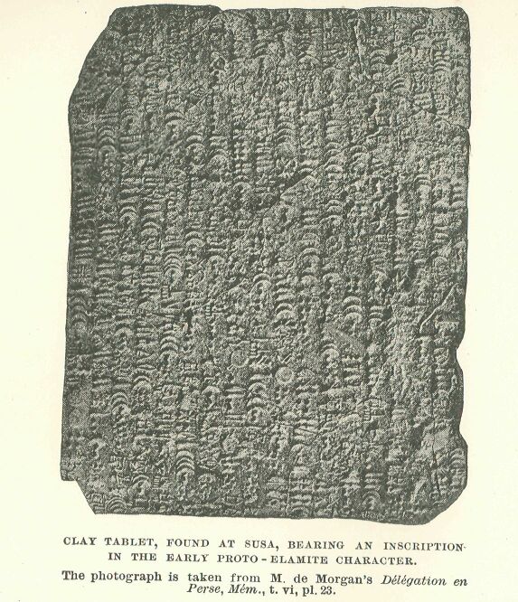 230.jpg Clay Tablet, Found at Susa, Bearing An Inscription in the Early Proto-elamite Character. 
