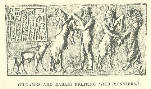 068.jpg Gilgames and Eabani Fighting With Monsters. 