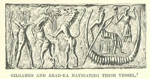 073.jpg Gilgames and Arad-ea Navigating Their Vessel. 
