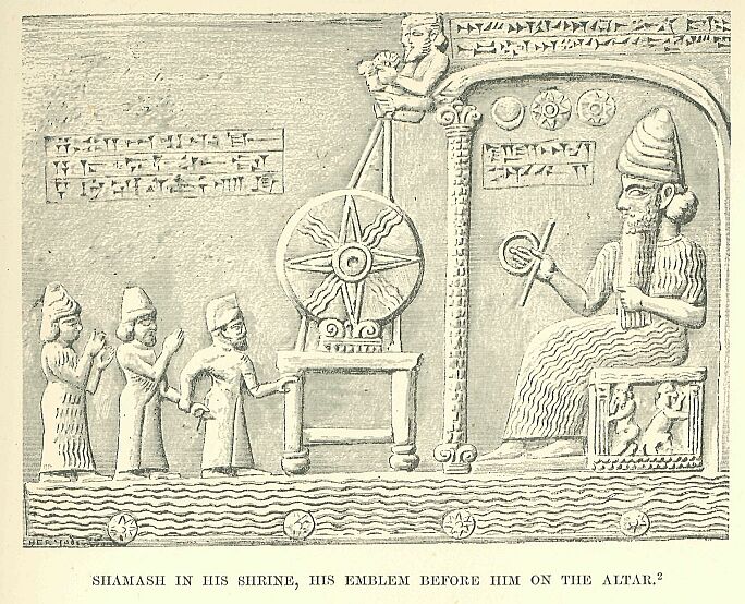 171.jpg Shamash in his Shrine, His Emblem Before Him On The Altar. 