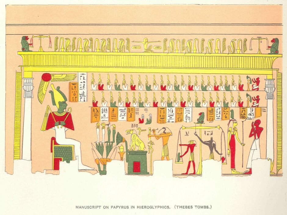 268.jpg Manuscript on Papyrus in Heiroglyphics