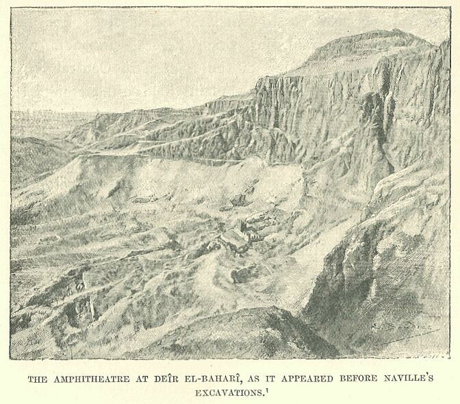 350.jpg the Amphitheatre at DeÎr El-baharÎ, As It Appeared Bepoee Naville’s Excavations 