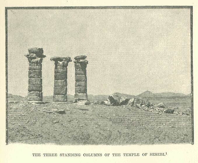 171.jpg the Three Standing Columns of The Temple Of Sesebi 
