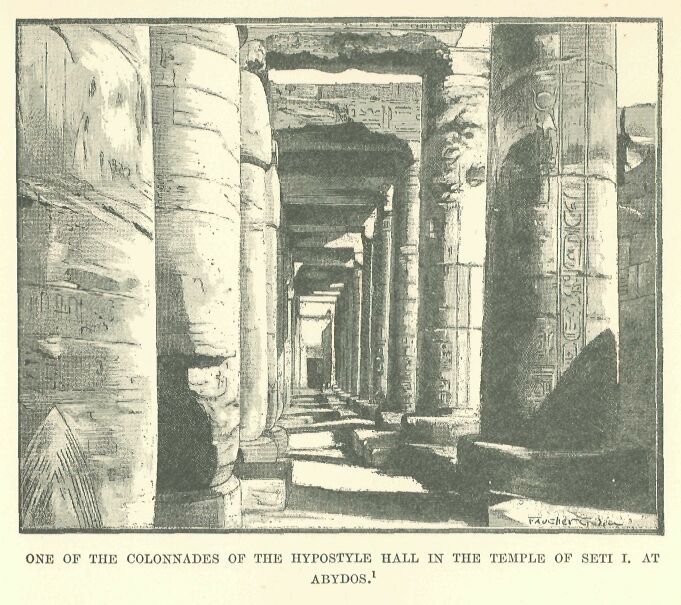 176.jpg One of the Colonnades Of The Hypostyle Hall In The Temple of Seti I. At Abydos 