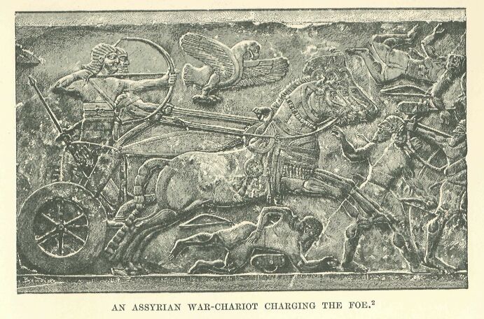 184.jpg an Assyrian War-chariot Charging the Foe 