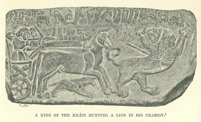 056.jpg a King of the Khti Hunting A Lion in His Chariot 