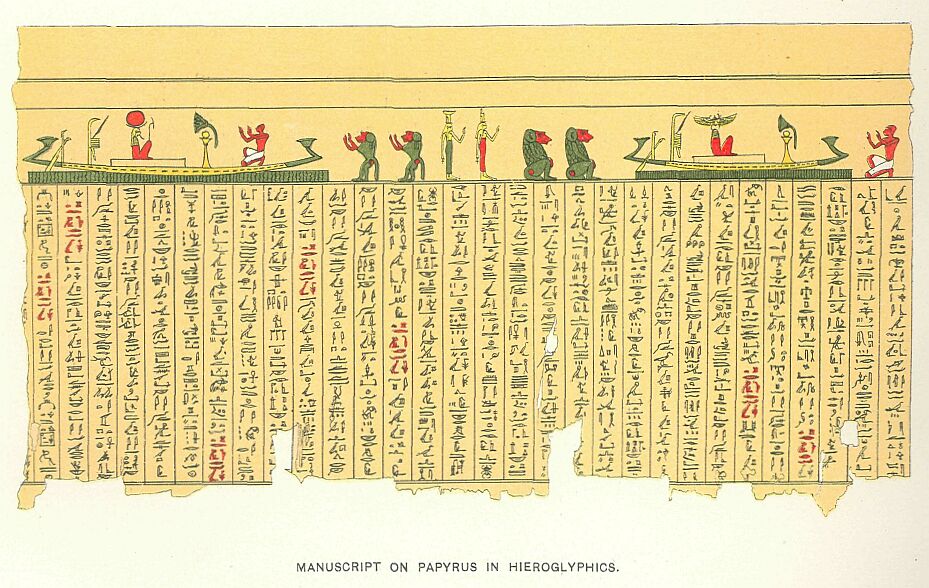 321 (153K) Manuscript on Papyrus in Hieroglyphics