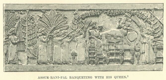 216.jpg Assur-bani-pal Banqueting With his Queen 