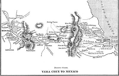 Route From VERA CRUZ TO MEXICO