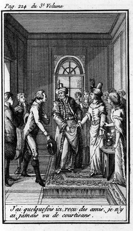 [Illustration: J'ai quelquefois ici reçus des amis, je n'y
ai jamais vu de courtisans