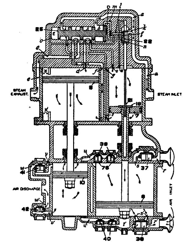 Fig. 4: Diagram of 8-1/2" Cross-Compound Compressor.
