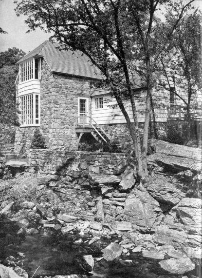A RIVERSIDE HOME RECONSTRUCTED FROM THE RUINS OF AN OLD MILL
Photo by Samuel H. Gottscho. Robertson Ward, architect