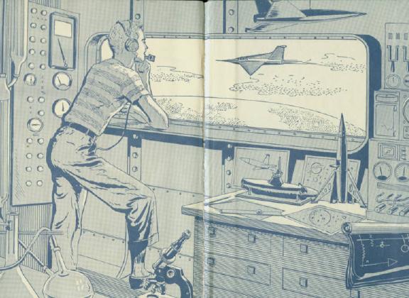 Inside Cover (Tom Swift in his lab)