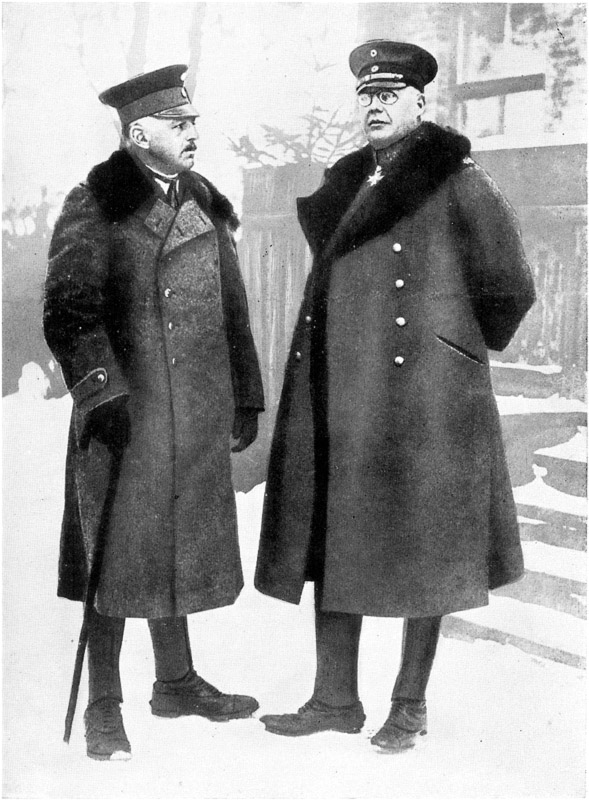 GENERAL HOFFMANN (on right) WITH MAJ. BRINKMANN