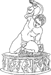 infant Hercules fighting two serpents