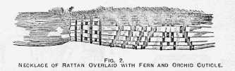 FIG. 2. NECKLACE OF RATTAN OVERLAID
WITH FERN AND ORCHID CUTICLE.