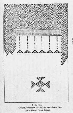 FIG. 60. EMBROIDERED DESIGNS ON
JACKTES[sic] AND CARRYING BAGS.