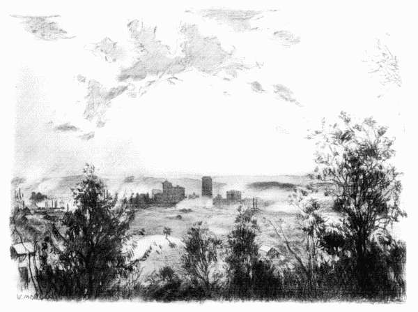 Birmingham—The thin veil of smoke from far-off iron furnaces softens the city's serrated outlines