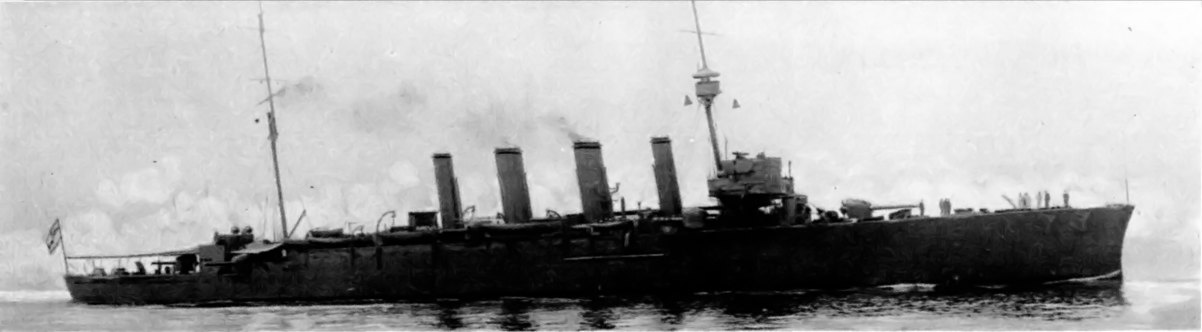 THE BOTTLING-UP OF THE "KÖNIGSBERG": H.M.A.S. "SYDNEY" AND H.M.S. "CHATHAM."