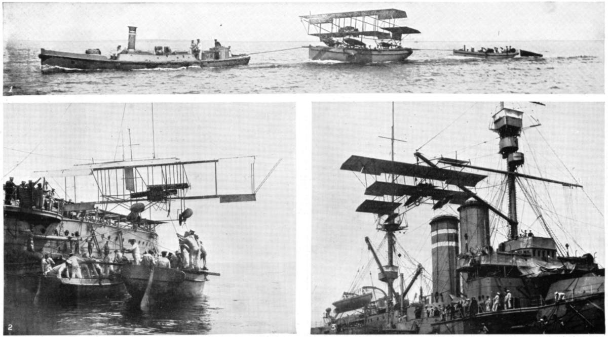 THE AIR-RAID ON GERMAN WAR-SHIPS OFF CUXHAVEN: BRITISH
SEA-PLANES, SISTERS TO THOSE WHICH TOOK PART IN THE BRILLIANT EXPLOIT.