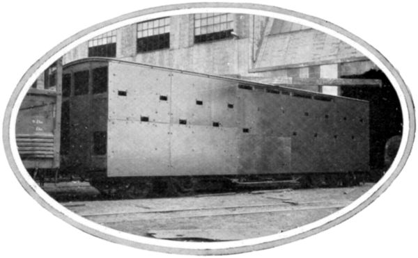 MUCH USED AGAINST SOUTH AFRICAN REBELS: A TRUCK OF AN ARMOURED TRAIN, AT BLOEMFONTEIN.