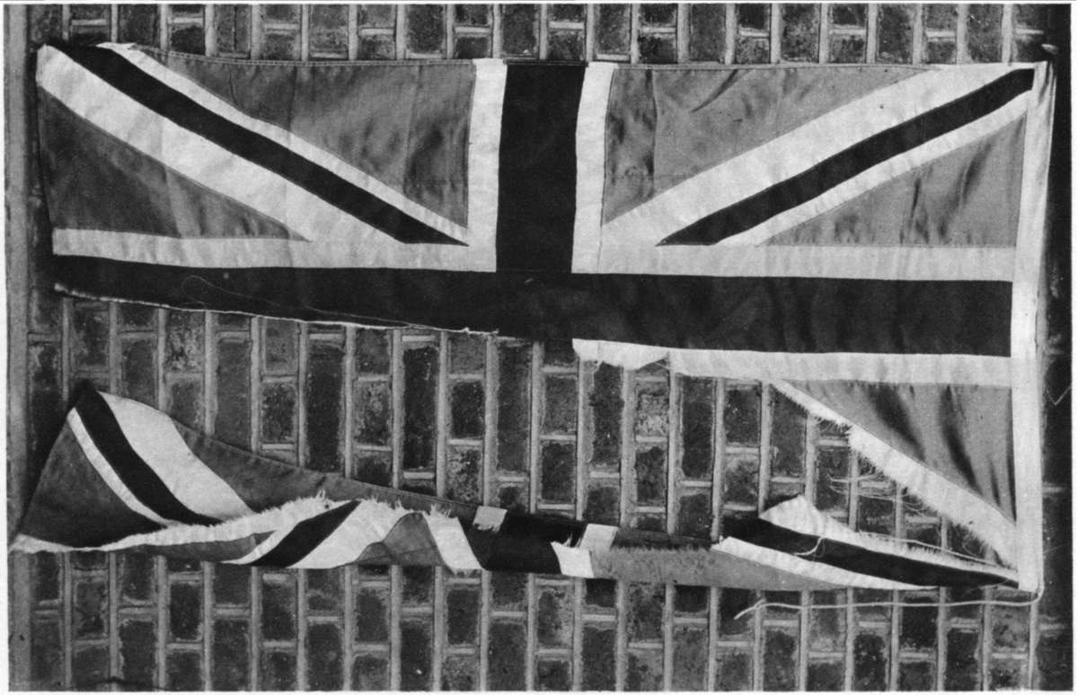 AS LEFT BY THE TRAITOR, DE WET: THE UNION JACK THE REBEL LEADER TORE AND TRAMPLED UPON AT WINBURG.